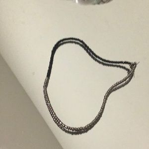 cilver and black choker